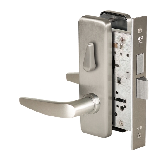 Mortise Lock Satin Nickel Plated Clear Coated