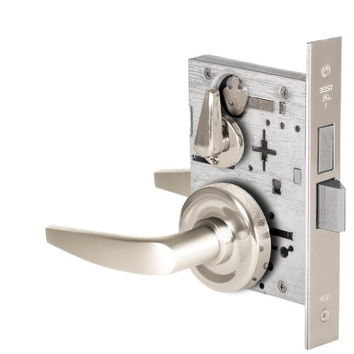 Mortise Lock Bright Nickel Plated Clear Coated