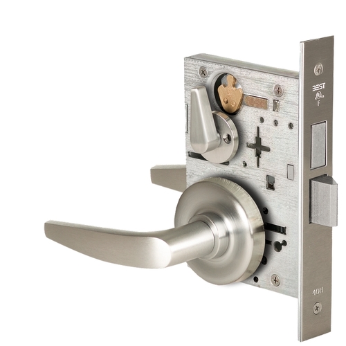 Mortise Lock Satin Nickel Plated Clear Coated