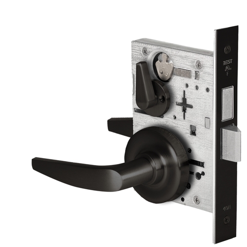 Mortise Lock Flat Black Coated