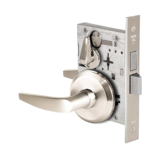 Mortise Lock Bright Nickel Plated Clear Coated