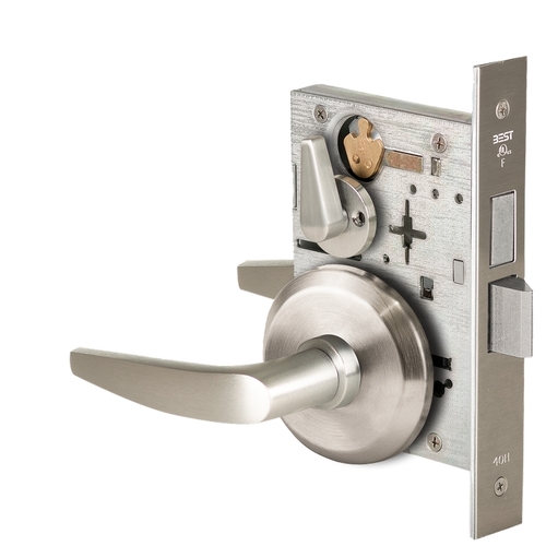 Mortise Lock Satin Nickel Plated Clear Coated