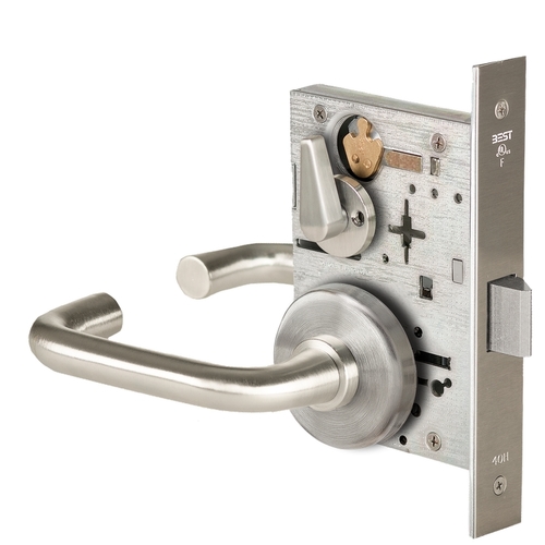 Mortise Lock Satin Nickel Plated Clear Coated