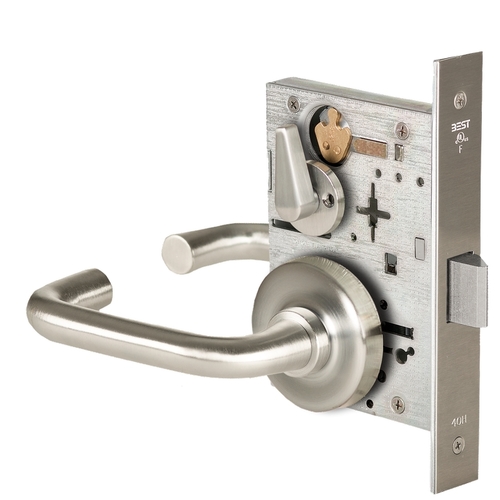 Mortise Lock Satin Nickel Plated Clear Coated