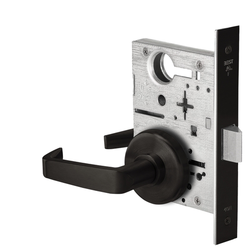 Mortise Lock Flat Black Coated