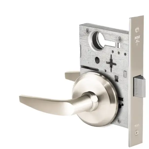 Mortise Lock Bright Nickel Plated Clear Coated