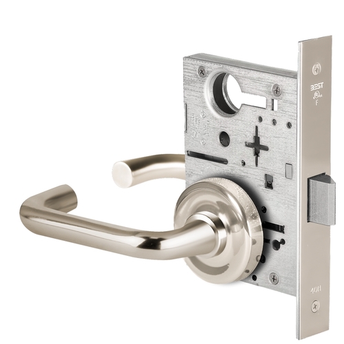 Mortise Lock Bright Nickel Plated Clear Coated