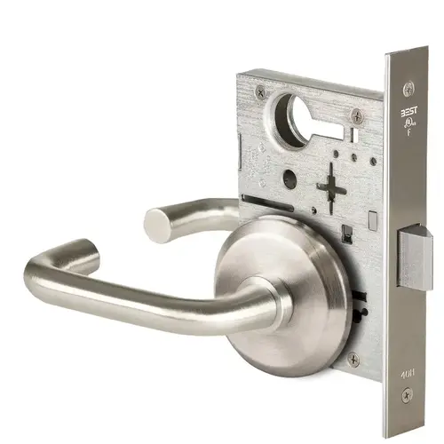 Mortise Lock Satin Nickel Plated Clear Coated