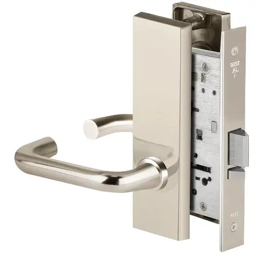 Mortise Lock Bright Nickel Plated Clear Coated