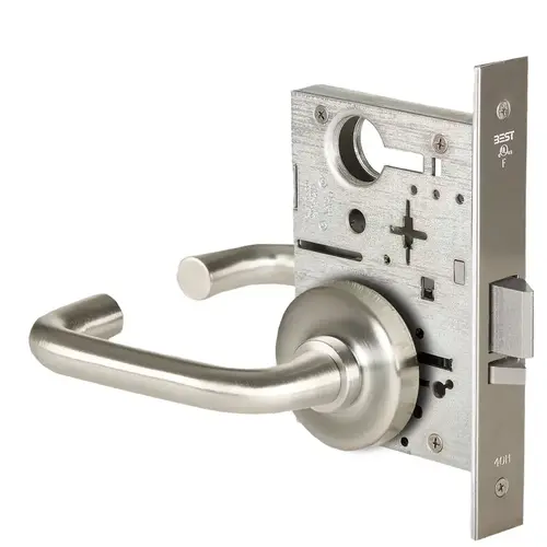 Mortise Lock Satin Nickel Plated Clear Coated