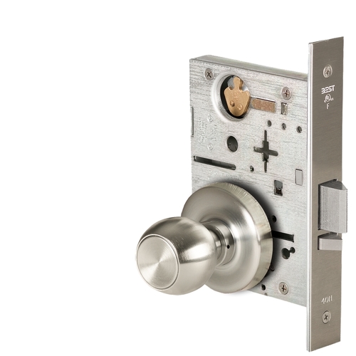 Mortise Lock Satin Nickel Plated Clear Coated