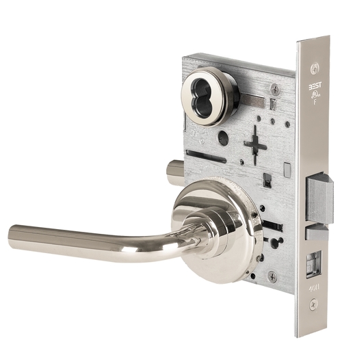 Mortise Lock Bright Nickel Plated Clear Coated