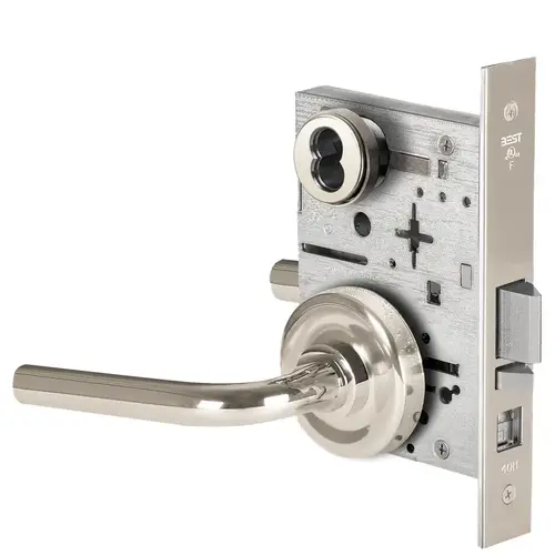 Mortise Lock Bright Nickel Plated Clear Coated