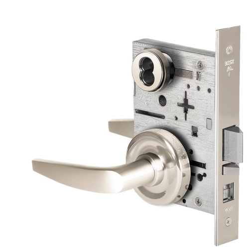 Mortise Lock Bright Nickel Plated Clear Coated