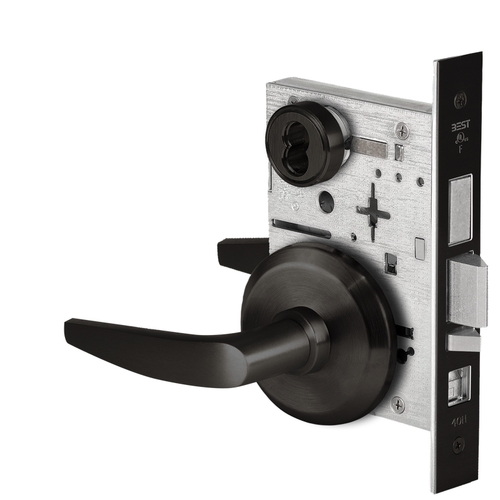 Mortise Lock Flat Black Coated