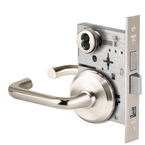 Mortise Lock Bright Nickel Plated Clear Coated