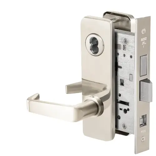 Mortise Lock Bright Nickel Plated Clear Coated