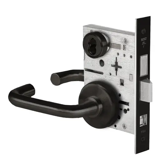 Mortise Lock Flat Black Coated