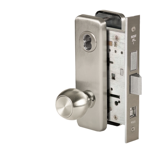 Mortise Lock Satin Nickel Plated Clear Coated