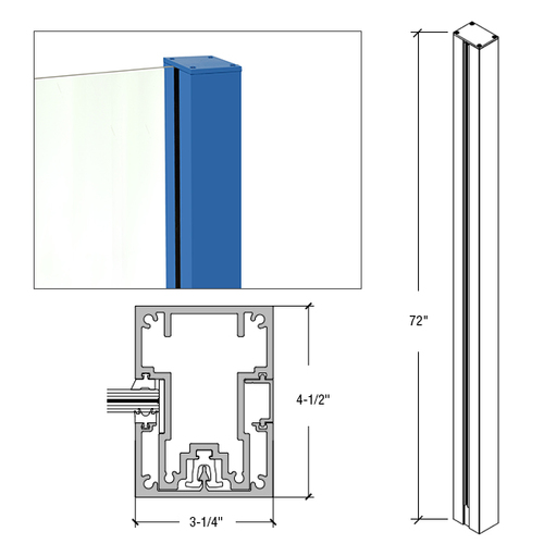 72" Custom Cielo End Post Kit Powder Coated