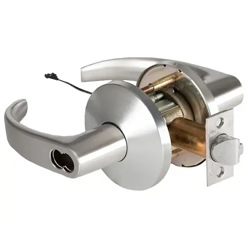 Electric Cylindrical Lock Satin Chrome