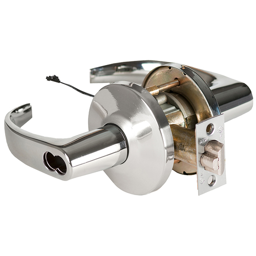 Electric Cylindrical Lock Bright Chrome