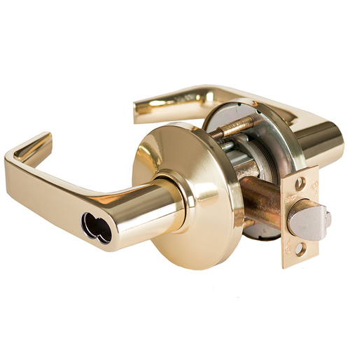 Cylindrical Lock Bright Brass