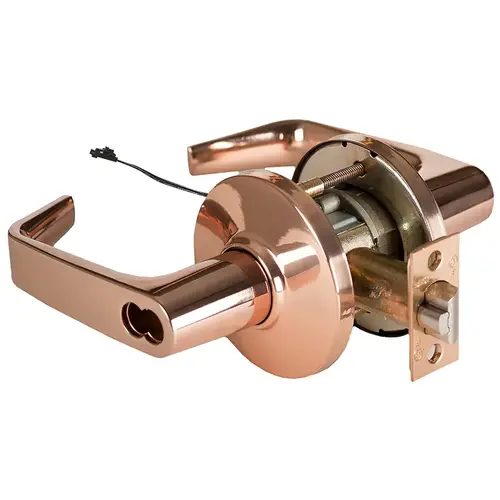 Electric Cylindrical Lock Bright Bronze Clear Coated