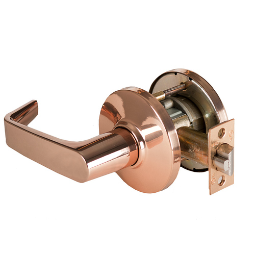 Cylindrical Lock Bright Bronze Clear Coated