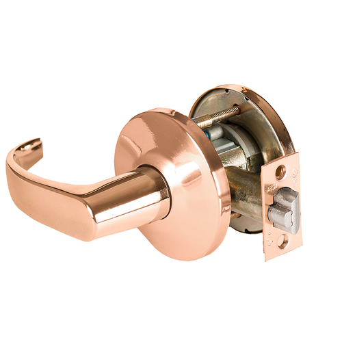 Cylindrical Lock Bright Bronze Clear Coated