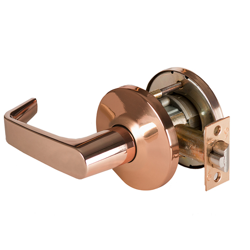 Cylindrical Lock Bright Bronze Clear Coated