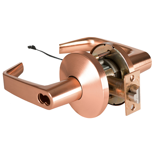 Electric Cylindrical Lock Satin Bronze Clear Coated