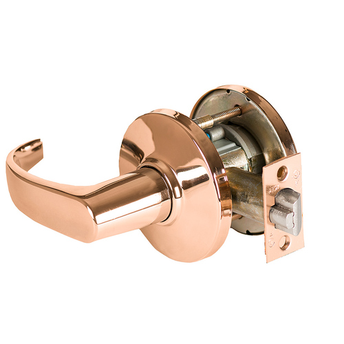 Cylindrical Lock Bright Bronze Clear Coated