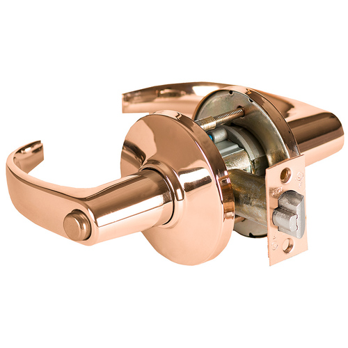 Cylindrical Lock Bright Bronze Clear Coated