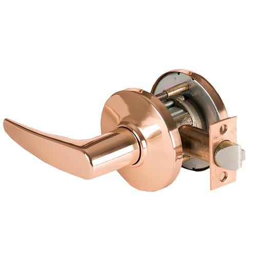 Cylindrical Lock Bright Bronze Clear Coated