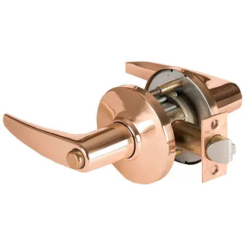 Cylindrical Lock Bright Bronze Clear Coated