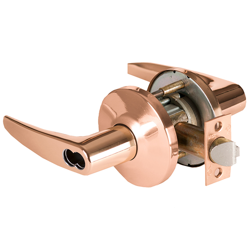 Cylindrical Lock Bright Bronze Clear Coated