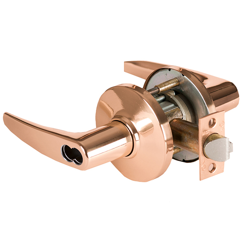 Cylindrical Lock Bright Bronze Clear Coated