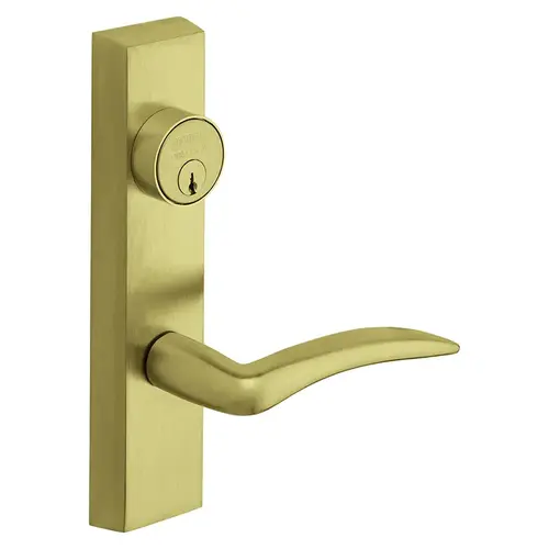 Storeroom Function, Trim Relocks When Key is Removed, Conventional Cylinder, LA Keyway, LHR, A Lever, Satin Brass