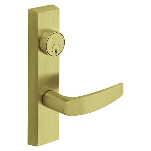 Classroom Function, Conventional Cylinder, LA Keyway, RHR, B Lever, Satin Brass