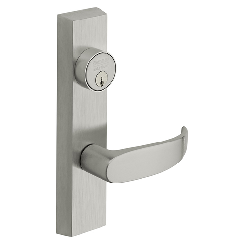 Storeroom Function, Trim Relocks When Key is Removed, Conventional Cylinder, LA Keyway, LHR, P Lever, Satin Chrome