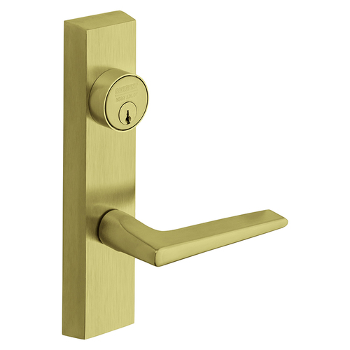 Classroom Function, Conventional Cylinder, LA Keyway, LHR, F Lever, Satin Brass