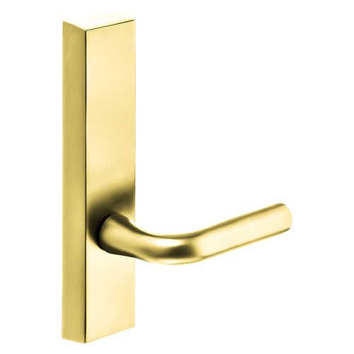 Dummy Pull Function, LHR, W Lever, Bright Brass