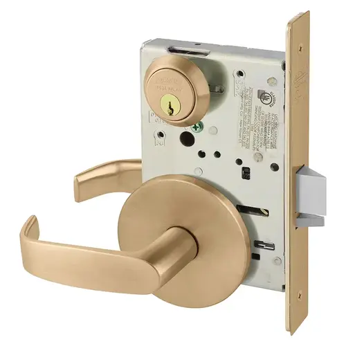 Mortise Lock Satin Bronze Clear Coated