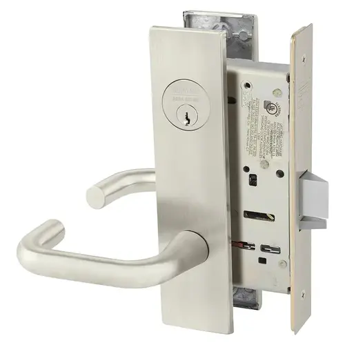 Mortise Lock Satin Nickel Plated Clear Coated