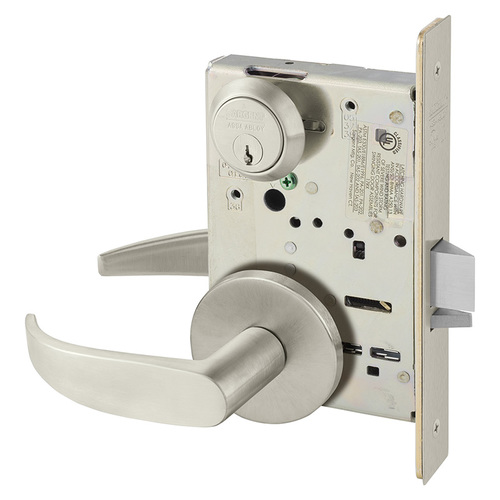 Mortise Lock Satin Nickel Plated Clear Coated