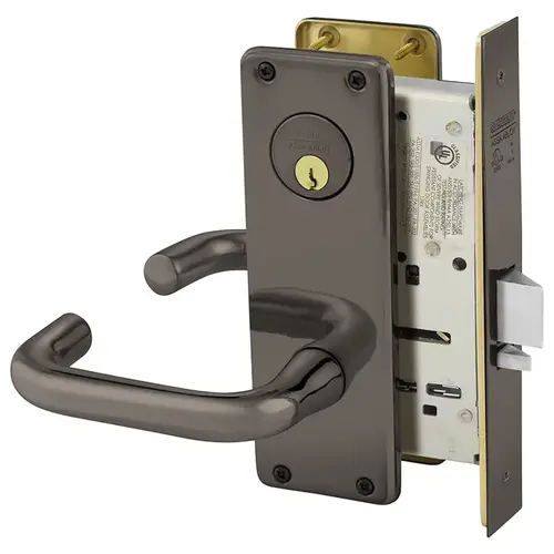 Mortise Lock Oxidized Satin Bronze Relieved Clear Coated