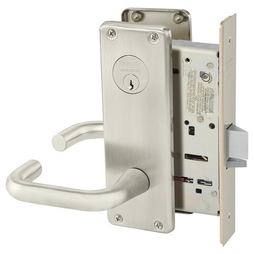 Mortise Lock Satin Nickel Plated Clear Coated