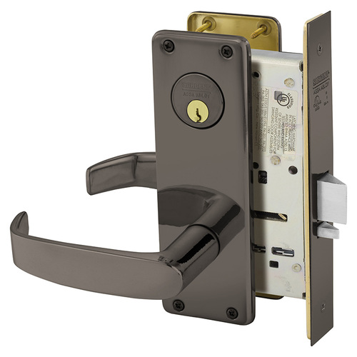 Mortise Lock Oxidized Satin Bronze Relieved Clear Coated