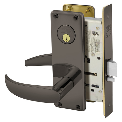 Mortise Lock Oxidized Satin Bronze Relieved Clear Coated